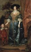Portrat der Konigin Henrietta Maria, mit Zwerg Sir Jeffrey Hudson Anthony Van Dyck